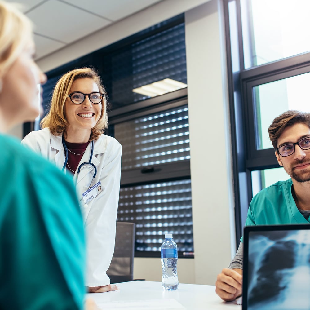 Medical professionals in meeting