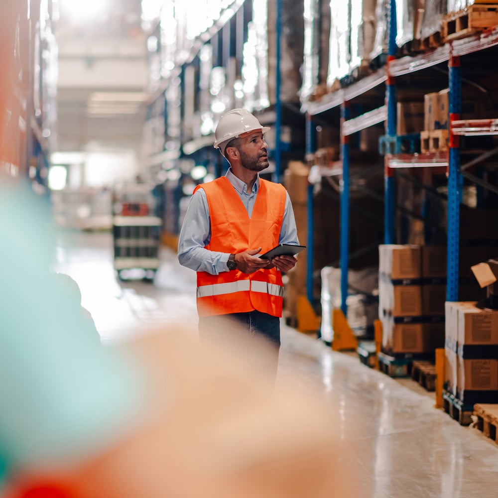 Warehouse manager using digital tablet