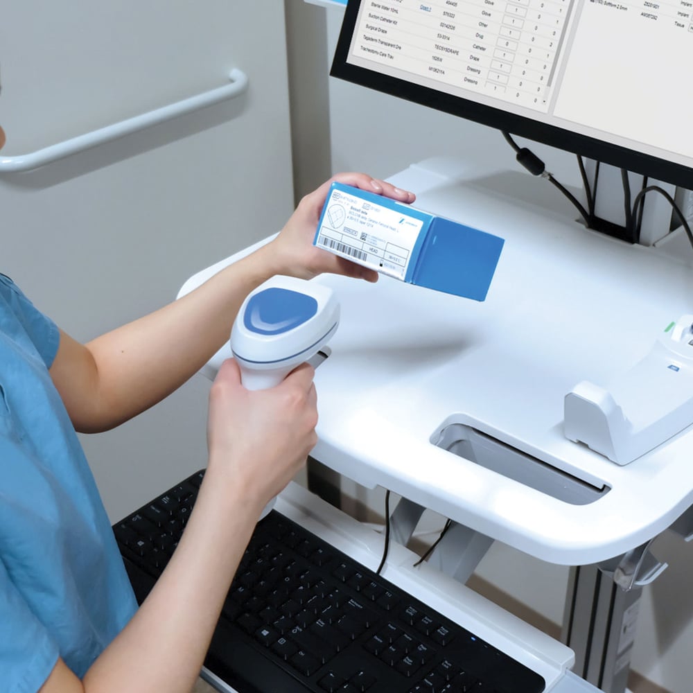 medical professional scanning product 1200x1200
