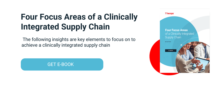 4 Focus Areas of a Clinically Integrated Supply Chain E-book Visual CTA